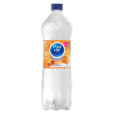 Bouteille d'eau pétillante Pure Life® de 1 L, orange